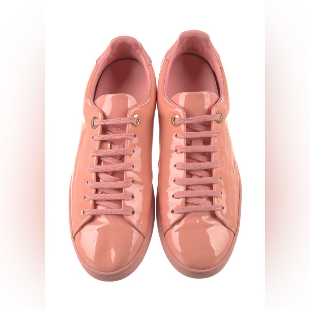 LOUIS VUITTON Blush Patent Leather Sneakers